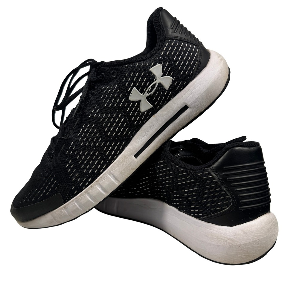 Under Armour Micro G Fuel Womens Running Shoes Black White Size 10